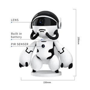 Xinxun Mini Camera Robot,Indoor Security Camera for Home ,Pet Camera with Privacy Cover,Motion Detection,Two-Way Audio,Motion Detection,Night Vision