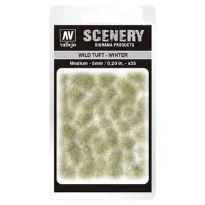 212 MAIN Acrylicos Vallejo VJPSC410 Medium Size Wild Tuft Winter Scenery Figurine - Realism Modeling Home Decor Ornament, Self-Adhesive Peel-and-Place Home Supplies Display Piece