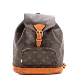 Pre-owned Louis Vuitton Canvas Coated Backpacks Vintage Montsouris Backpack Monogram Canvas MM by Rebag