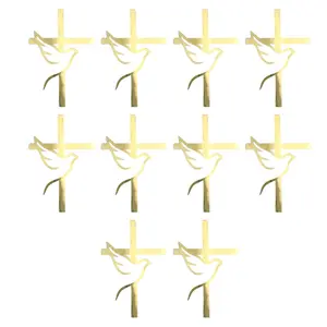 Waterproof Cake Decoration Crossed Doves Insert For Wedding