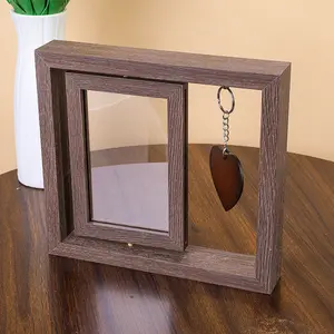 Rotatable Double Face Photo Frame 6inch Desktop Display Stand DIY Decor Frame Pet Memory Keepsake Home Office Table Decoration