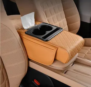 AutoVerve Elite- Car Center Console Armrest Pad, Muitifunctional 4 in 1 Pad for Car Armrest Box, Car Storage Bag, Car Console Organizer, CarInterior Accessories, Car Organization Supplies