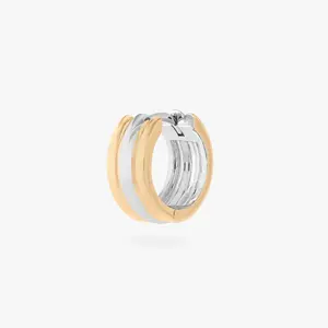 Studs Two Tone Chunky Hoop