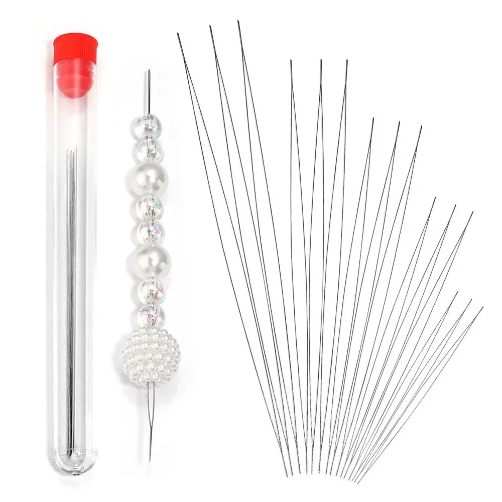 5pcs Beading Needles Open Big Eye Beading Pins For DIY  Necklace Jewelry Making Tools Accessories Self Threading Needle Pins