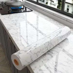 Self-adhesive film, high-temperature resistant renovation wall stickers, waterproof and oil-proof stickers for kitchen, furniture and home decoration wallpaper self-adhesive wallpaper marble pattern