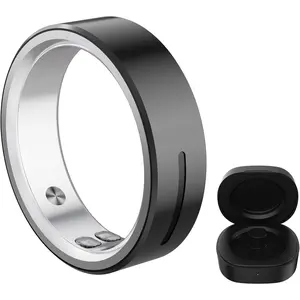 AI  Ring for Men Women, Sleep Fitness  ,  Temperature,  &   , Vibration Alert, No Subscription Fee, 4-6 Day  Life, Ceramics - Size 8
