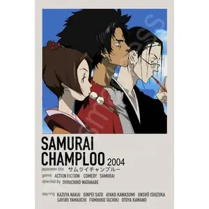 Samurai Champloo Anime Polaroid Inspired Keychain