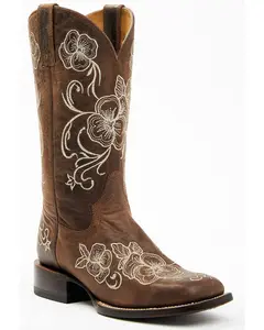 Women's Lasy Western Boots - Broad Square Toe
