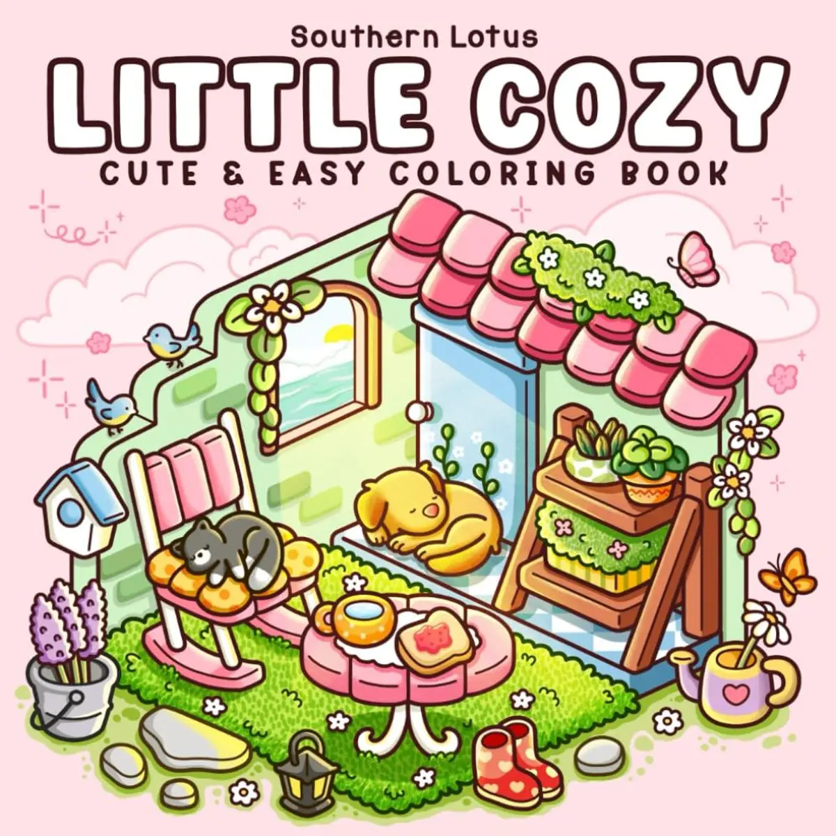 Little Cozy: Coloring Book for Adults and Teens Featuring Hygge Corners and Pocket Spaces, Easy and Cute Designs for Relaxation and Chill (Cute & Easy Coloring) Paperback – December 5, 2024