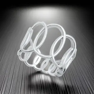 Timeless Infinity Jewelry .925 Sterling Silver 14mm Front Elegant Loop Ring, Sizes 6-10