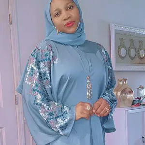 Butterfly Abaya with Floral Sleeves and Elegant Design