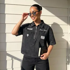 “Warrior” Boxy  Denim Shirt