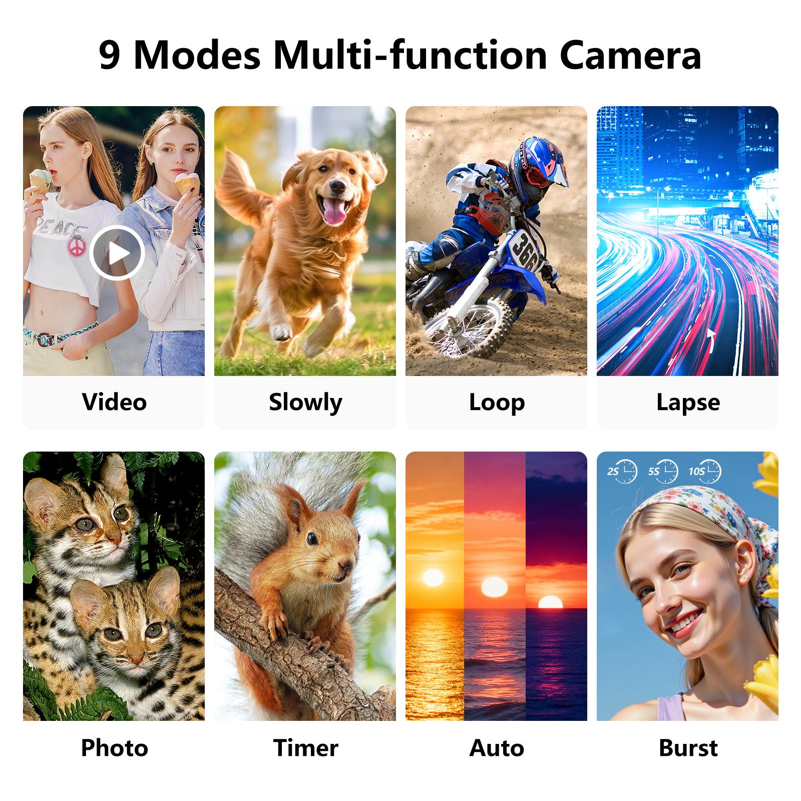 4K Digital Camera with SD Card 16X Digital Zoom Compact Point and Shoot Camera Portable Mini Camera for Teens Students Boys and Girls Perfect Gift Idea Tech Gadget