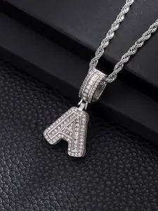 1pc Minimalist A-Z Letter Alphabet Necklaces, waterproof stainless steel pendant with all 26 letters. Unisex crystal initial jewelry for men and women. Perfect gift for Christmas, Father's Day, Mother's Day, back-to-school, Teachers' Day and graduation.