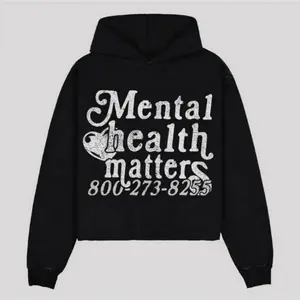 Mental Health Matters Graphic Print Pullover Hoodie Casual Hoodie Casual Classic Gimp Desinger Hoodies Hoodies Cropped R Hoodied Men & Women’s
