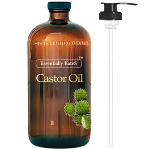 Essentially KateS Castor Oil 16 Fl Oz (Glass Bottle) - Original