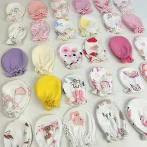 Baby Anti-Scratch Gloves Set, Breathable Unisex Newborn Protection Gear, Style Infant Foot & Hand Covers, Random Colors