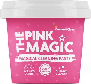 The Pink Magic, Natural All Purpose Cleaning Power Paste, Deep Cleaning Supplies, Household Scrub Paste Cleaner For Kitchen And Bathroom and other surfaces