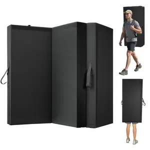 VEVOR Bouldering Crash Pad, Tri-Fold Rock Climbing Crash Pad with Adjustable Backpack Straps and Handle, Foldable Lightweight for Indoor Bouldering & Outdoor Climbing, Folded Size 48" x 22.2" x 15"