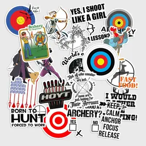 Sticker Pack 20 pcs Archery Stickers, Bow Target Practice Sport Vinyl Decals for Laptop Bottle