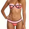 AgeRose Women's 2-Piece Stretchy Quick Drying Polyamide Convertible Strapless Multicolor Patchwork Bathing Suit - Matching Beach Outfit, Clearance, Quick Drying Swimsuit, 2 Piece Sets, Matching Set
