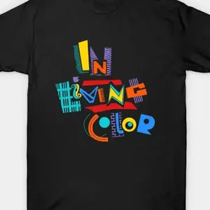 Men's Retro "Vibrant Colors" 90s Graphic tees oversized T-Shirt Print - Short Sleeves Crew Neck, Black Vibrant Geometric Graphic Design, Summer Casual Street Style, Breathable Fabric Top Short Sleeves funny men