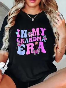 In My Grandma Era Retro Groovy Mothers Day Best Grandma Ever T-Shirt Summer Outfits For Women T Shirts Women Graphic Tees Women