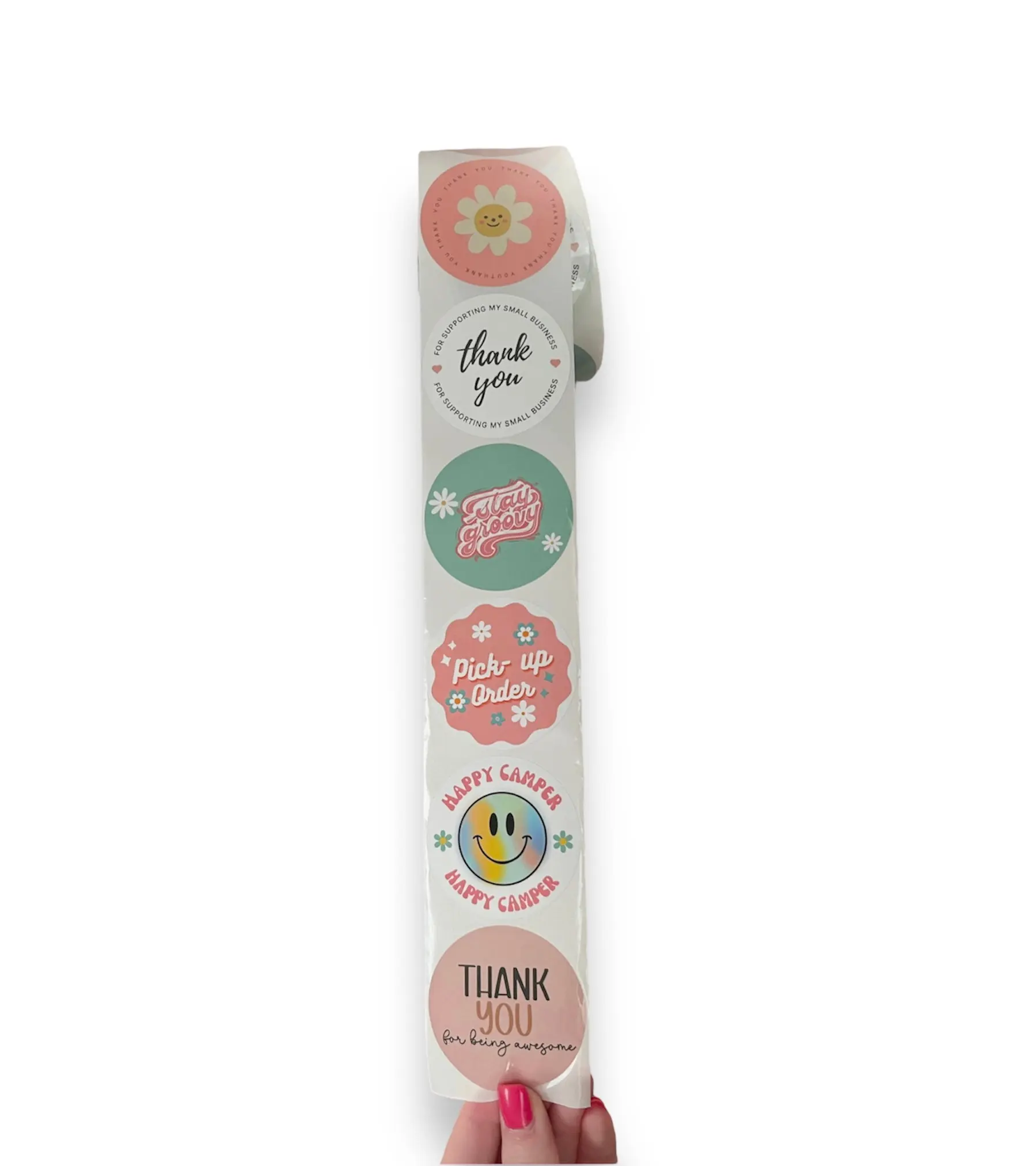Groovy & Floral Thank You / Small Business stickers Groovy & Floral Thank You / Small Business stickers