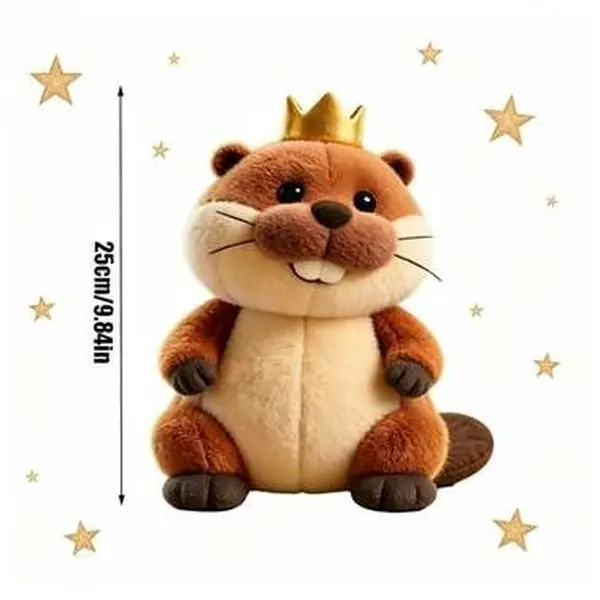 Soft Plush Toys, King George Movie Beaver and Lizard PlushToy, Cute Animal Stuffed Dolls for Young People
