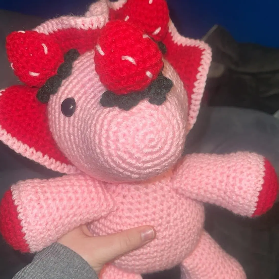 Crochet triceratops