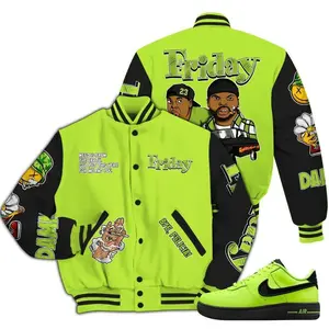 Panda Dunk Varsity Jacket Unisex, Sneaker Match Streetwear, All Over Print Bomber Coat, Trendy Fashion Gift Idea