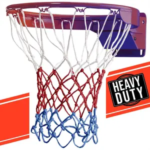 Basketball Net Replacement Heavy Duty - 12 Loops, Professional All Weather Anti Whip Nets, Fits Standard Indoor Outdoor Rims - Premium Basketball Accessories - Hoop Net