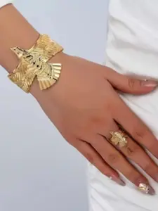 Elegant Cartoon Eagle Design Bracelet Ring Set, Fashionable Unisex Accessory, Perfect Gift for Parties & Daily Wear