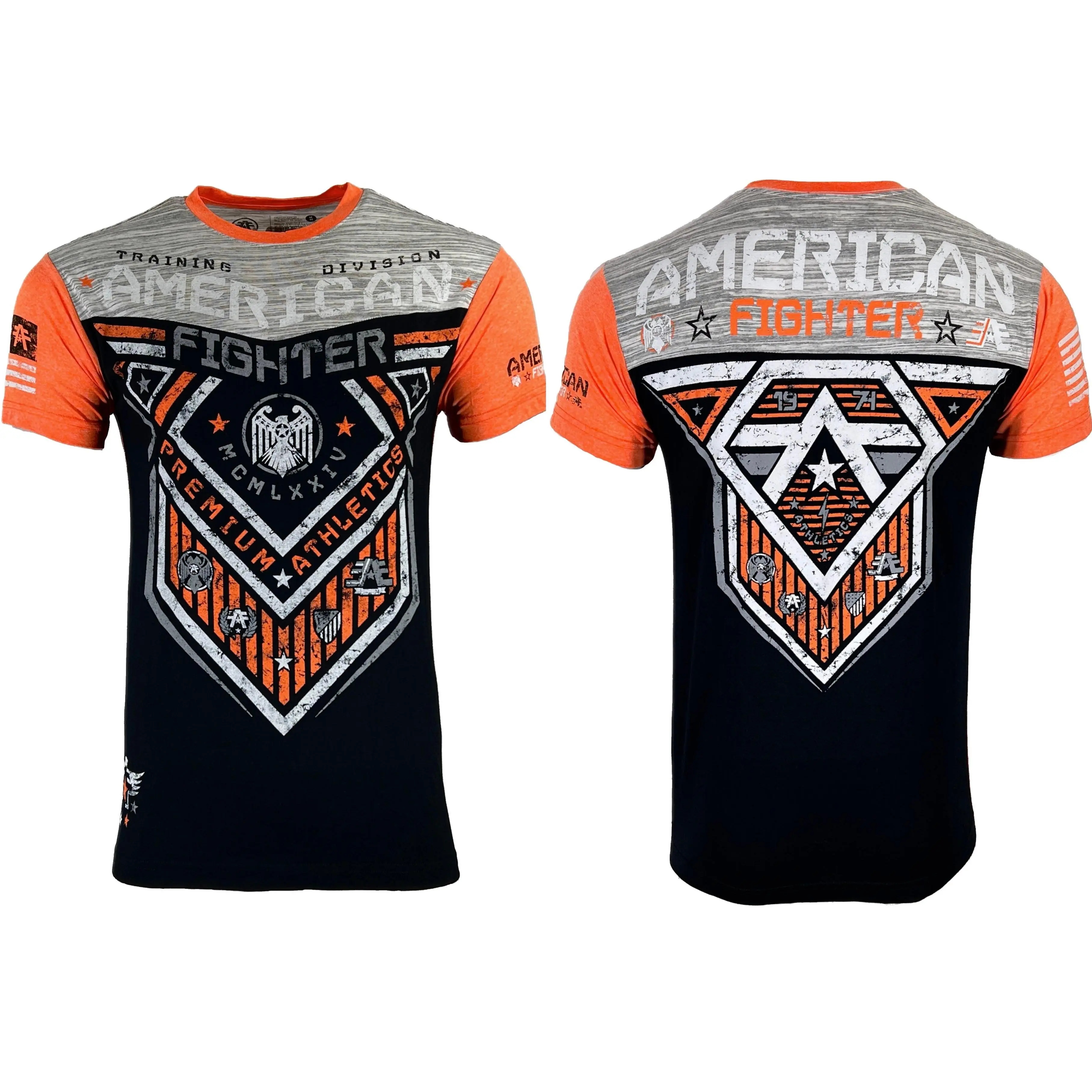 American Fighter Men's Hunter Graphic Cotton T-Shirt, Casual Athletic Style with Sleeve Hits and Contrast Stitching, Round Neck, Tshirt