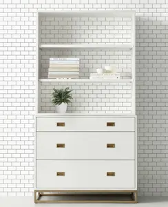 Subway Tile Pattern Lines Small Wallpaper - Peel and Stick