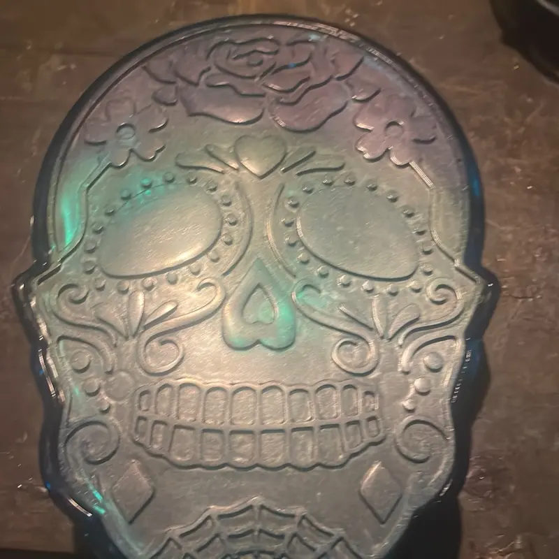 Beautiful Sugar Skull Dish with Lid - Decorative Storage Container for Snacks and Food Organiser