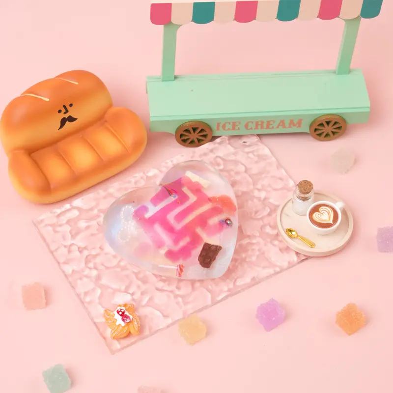 Pawtoto Labyrinth of Love Kawaii Squishy Toy - Handmade Food-Grade Silicon, Creamy Clay Feel, Soft Quick Rebound, Stress Relief Fidgets, Squishy Sensory Play, Soft Stress Balls, Squeeze and Relax Tool for Fidget Toy Lovers, Anxiety Relief