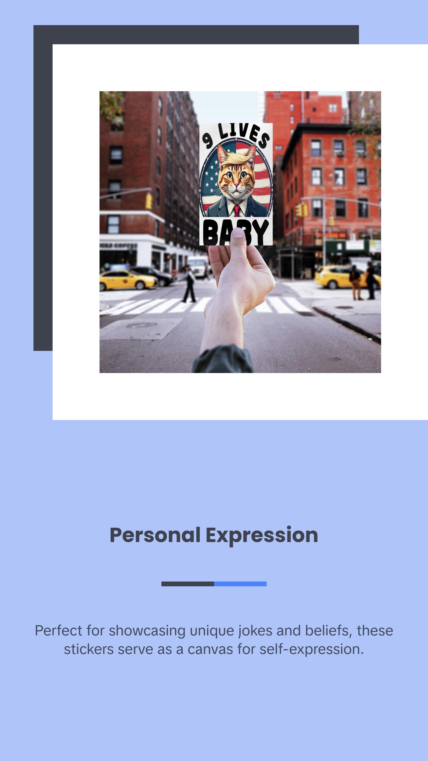 9 Lives Baby Trump Sticker