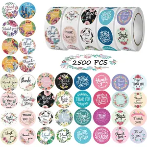 Thank You Stickers Rolls 3000 Pcs - 1 Inch Floral Designs Thank You Stickers Labels for Baking Packaging Envelope Seals Small Business Flower Stickers Tags for Wedding Birthday Party Gift Wrap Bag Atiger