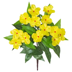 Fake Flowers Artificial Flowers for Outdoor, Silk Spring Artificial Plants, Mother's Day Decoration, Artificial Flower Bouquet, Artificial Flower Set, 2pcs