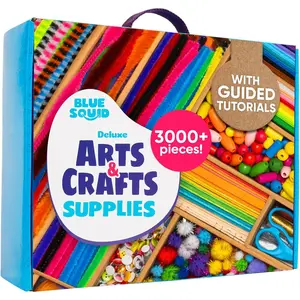 3000+ pcs Arts and Crafts Supplies for Kids | Craft Kit Box for Kids Age 4-12 | Craft Supplies & Materials Crafts Set Toys Art Box Gifts for Girls Boys Bulk Art Kit