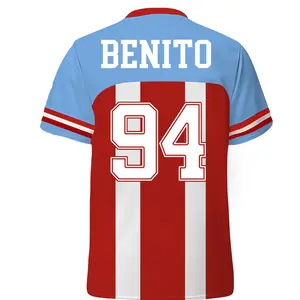 Blue Red Team Benito 94 Outfit Unisex Football Jersey Casual Sportswear Couples Sport & Outdoor 90s Vintage Jerseys