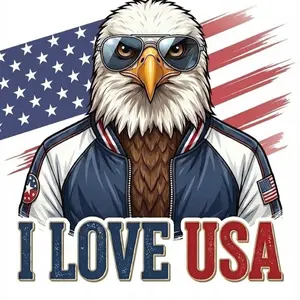 American Eagle Patriotic Logo – Ready to Press DTF Transfer (Heat Press Required)