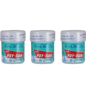 POY-SIAN Thai Pim-Saen Cotton Nasal Inhaler 8 ml (Pack of 3)