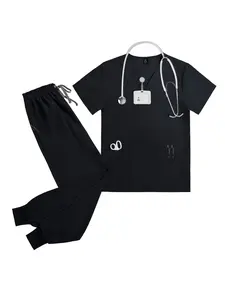 Men's multi-color hospital uniforms doctor's pharmacy uniforms pocket tops and pants beauty care workwear