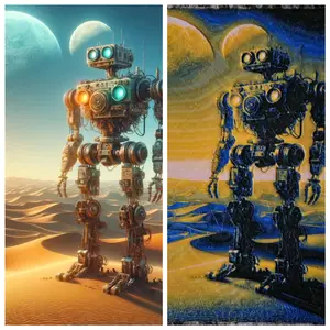 Scifi Robot 3D printed wall art decor