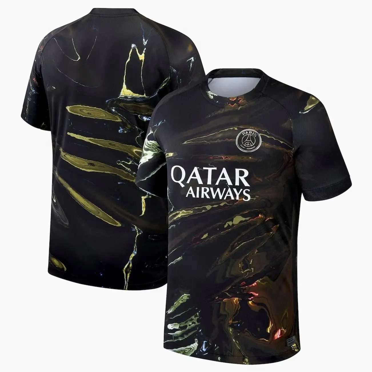 Unisex Soccer Paris Shirt 2025/26 Night Edition Stadium Replica Jersey - Black Football