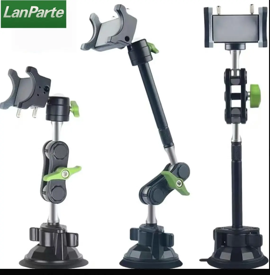 LanParte Aluminum Vacuum Suction Car Phone Holder, Strong Grip