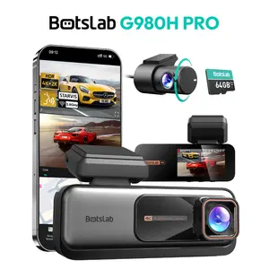 Botslab 4K Dash Cam Front and Rear 170° Ultra Wide Dashcam with ADAS Night Vision 24/7 Parking Mode IMX415 Sensor WDR 5G/2.4G WiFi Built-in GPS Loop Recording Dashboard Camera Recorder Free 64GB SD Card