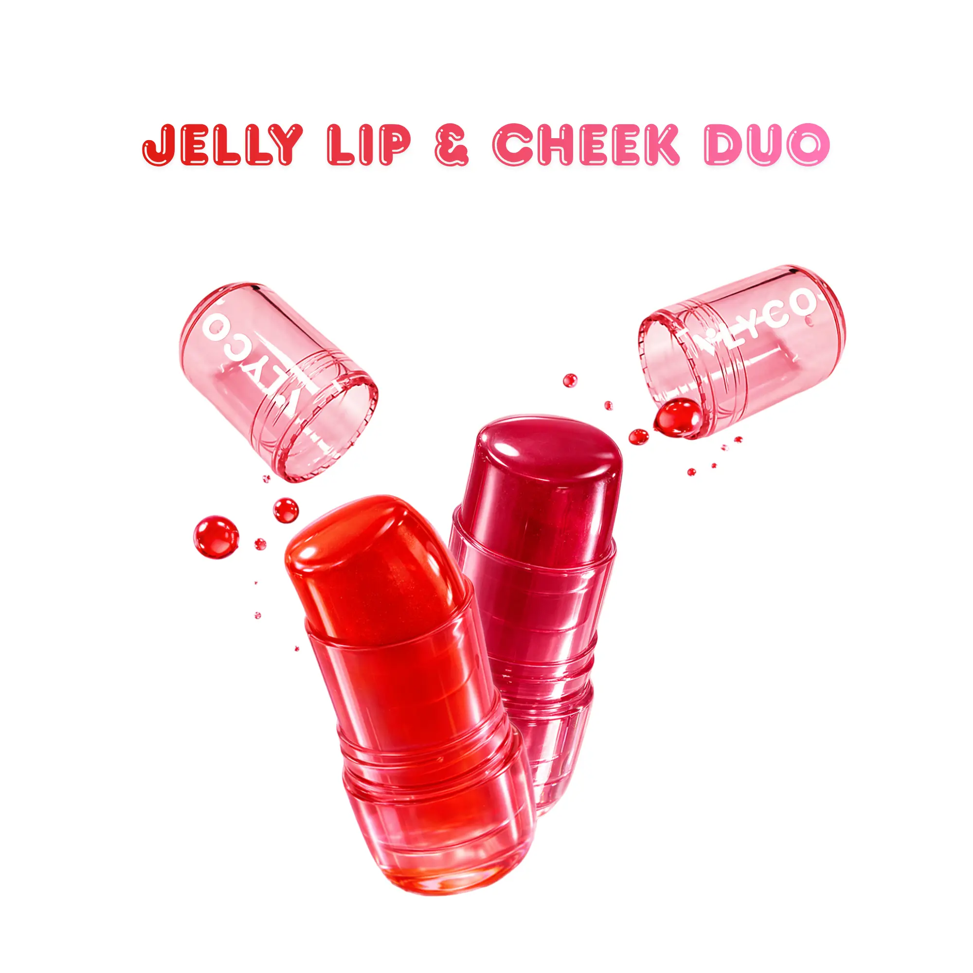 [VLYCO] Jelly Lip & Cheek Duo | Jelly Lip Tint & Cheek Tint, Lip & Cheek Color, K-Beauty Makeup Duo, Apple Jelly & Honey Jamong Jelly